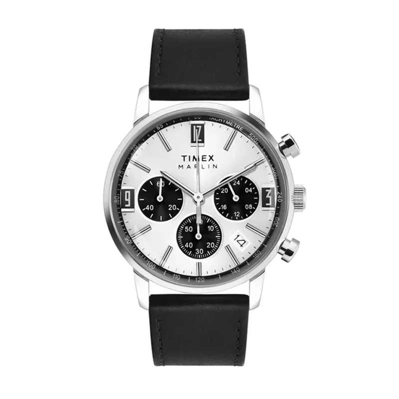 Timex Marlin Silver-Tone Round Dial Men’s Watch- TWEG26703
